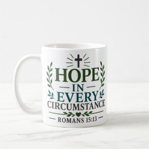 Caneca De Café Esperança em Todas as Circunstâncias Citação Inspi