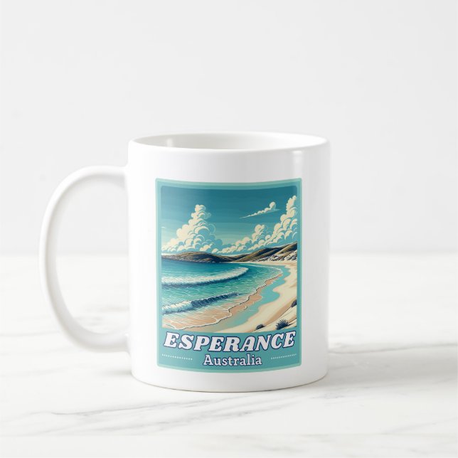 Caneca De Café Esperança na Austrália Ocidental - Skyline Retroat (Esquerda)