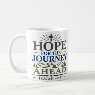 Caneca De Café Esperança Para a Jornada Adiante Fé Elegante Basea