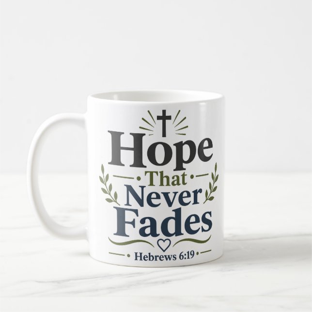 Caneca De Café Esperança que Nunca Desvanece Devocional Diário de (Esquerda)
