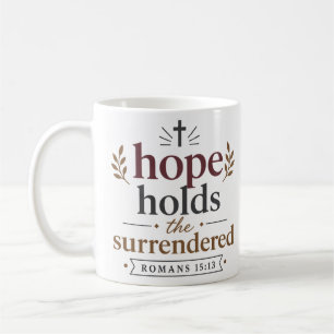 Caneca De Café Esperança Segura O Cristão Rendido Encorajamento