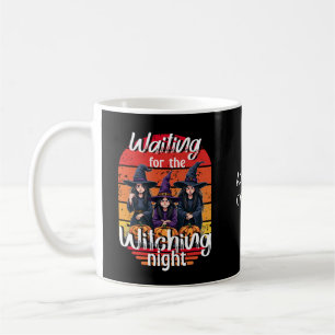 Caneca De Café Esperando a Noite das Bruxas, Festa das Bruxas Spo