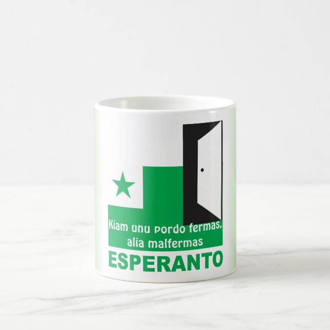 Caneca De Café Esperanto de "fermas do pordo do unu Kiam, (Centro)