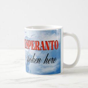 Caneca De Café Esperanto falou aqui terra nublada