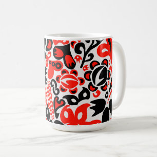 Caneca De Café Espetáculo floral de arte popular ucraniana