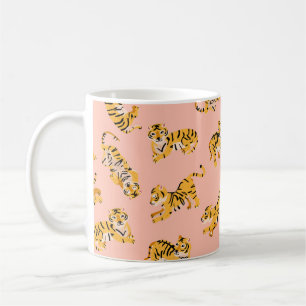 Caneca De Café Espetáculos de tigres cúpulos sem costura