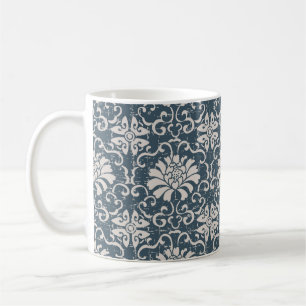 Caneca De Café Espira botânica de fundo antiquada e sem costura 