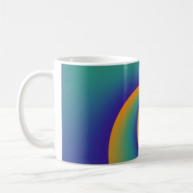 Caneca De Café Espirais em Segundo Plano abstrato soft V (Esquerda)