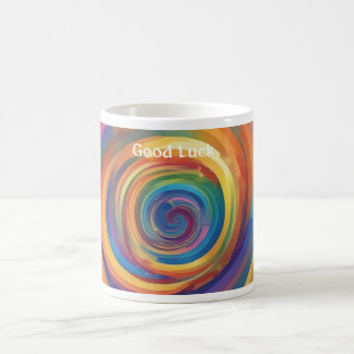 Caneca De Café Espiral Arco-íris da Sorte Boa Sorte