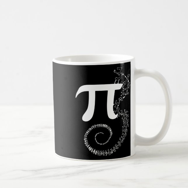 Caneca De Café Espiral Pi Math Funny Pi Dia 3.14 Equação Matemáti (Direita)