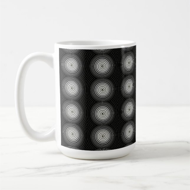 Caneca De Café Espiral Preto E Branco (Esquerda)