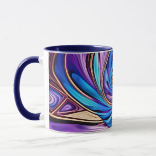 caneca de café espiral vívida