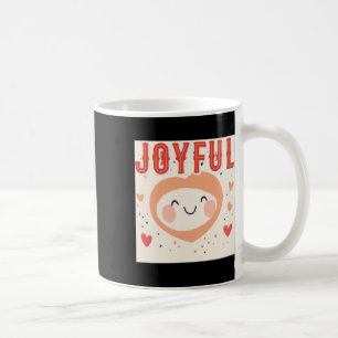 Caneca De Café Espírito Alegre Com Um Coração Bonito