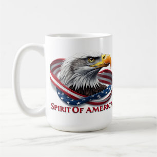Caneca De Café Espírito da América Bandeira Americana Patriótica