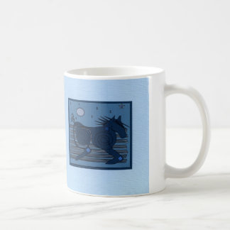 Caneca De Café Espírito da lua (luz - azul)