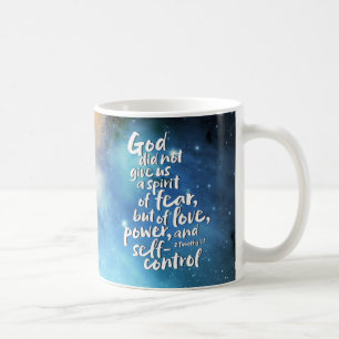Caneca De Café Espírito de Amor de DEUS - SEM MEDO - PODER Versíc