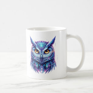 Caneca De Café Espírito de Coruja Quântica de Sabedoria