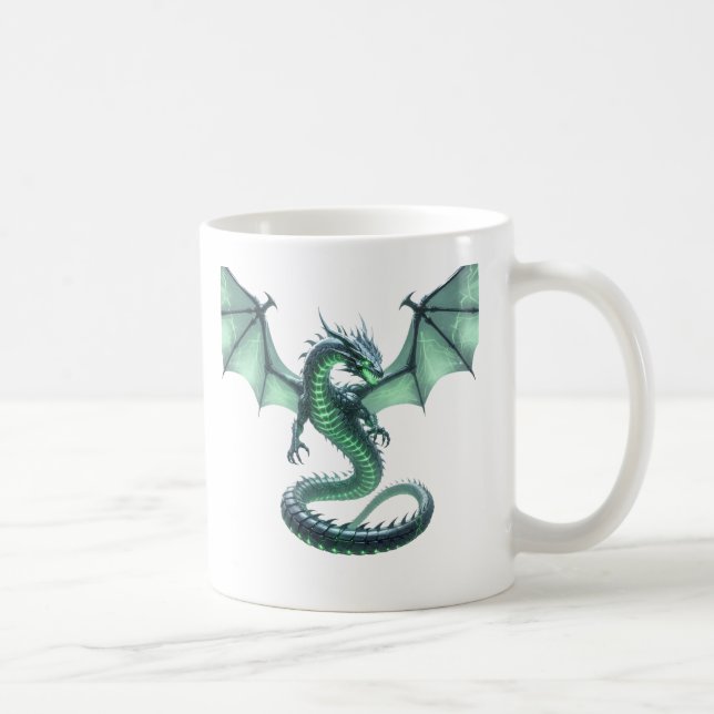 Caneca De Café Espírito de Força Antiga do Cyber Dragão (Direita)