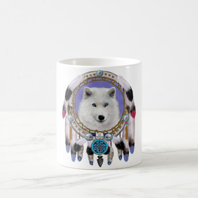 Caneca De Café Espírito do Lobo Indígena Indiano (Centro)