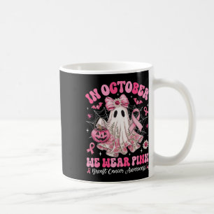 Caneca De Café Espírito Floral De Patches De Cancer Em Outubro Nó