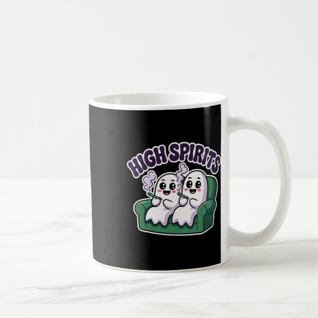 Caneca De Café Espíritos Engraçados Engraçados Febre Fantasma Hum (Direita)