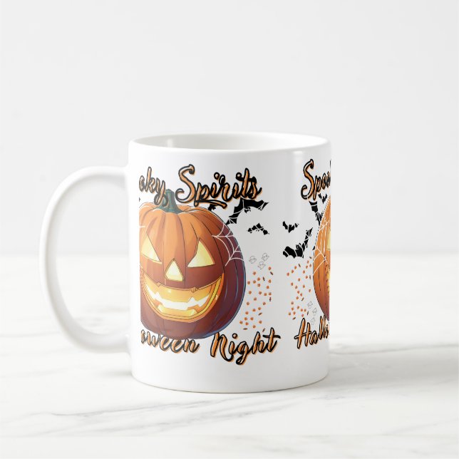 Caneca De Café Espíritos Loucos, Noite de Halloween (Esquerda)
