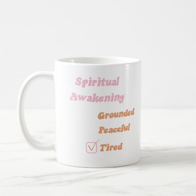 Caneca De Café Espiritual Acordando Engraçado (Esquerda)