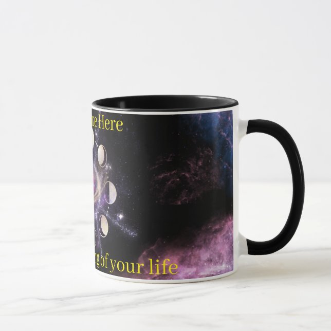 Caneca de Café Espiritual com Fases da Lua Persona (Direita)