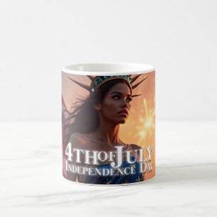 Caneca De Café Esplêndido Design de 4 de Julho - Fogos de Artifíc