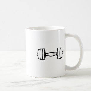 Caneca De Café Esporte de musculação minimalista haltere simples