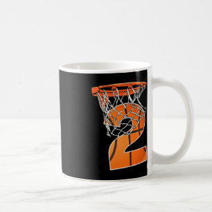 Caneca De Café Esporte segundo aniversário, 2 Anos De Basquete, 2