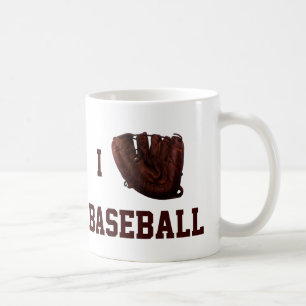 Caneca De Café Esportes Antigos, Eu Amo Beisebol, Eu Uso Luva de 