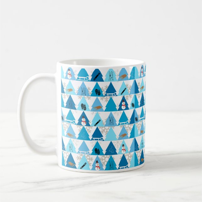 Caneca De Café Esportes de inverno e Diversão da Neve (Esquerda)