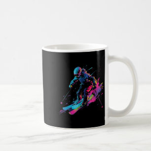 Caneca De Café Esportes de Inverno Esqui Alpino Pintura Salpico E
