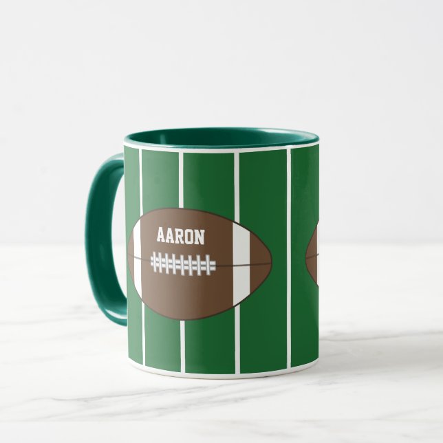 Caneca de Café Esportiva de Futebol com Nome Perso (Frente Esquerda)