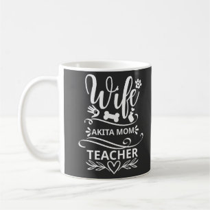 Caneca De Café Esposa Akita Mãe Professora Engraçada Adolescente