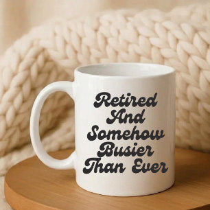 Caneca De Café Esposa Aposentada Marido Piada engraçada de casame