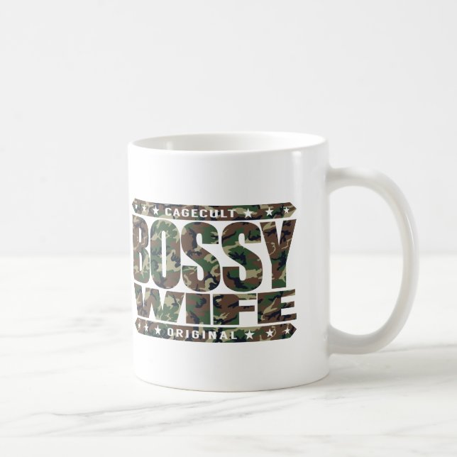 Caneca De Café ESPOSA BOSSY - eu visto as calças apertadas da (Direita)