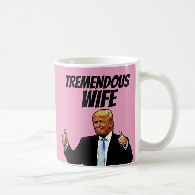 CANECA DE CAFÉ ESPOSA CAFÉ MUG, DONALD TRUMP ENGRAÇADO (Direita)