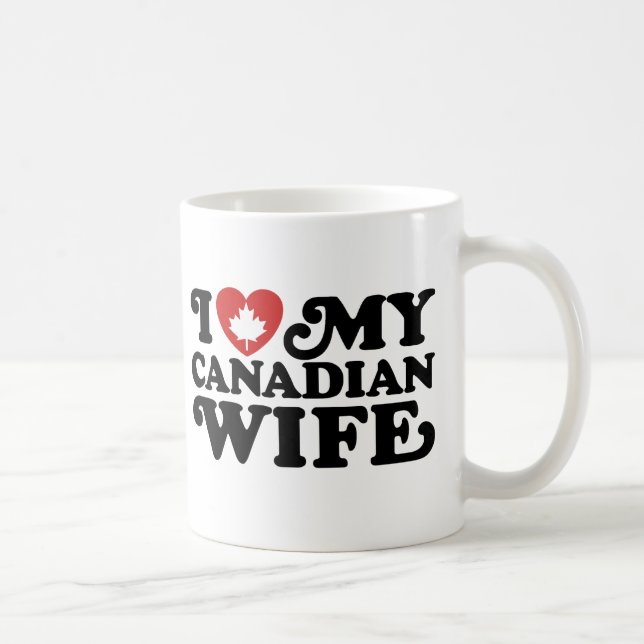 Caneca De Café Esposa Canadiana (Direita)