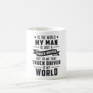 Caneca De Café Esposa De Caminhoneiros Meu Homem É Apenas Um Amo