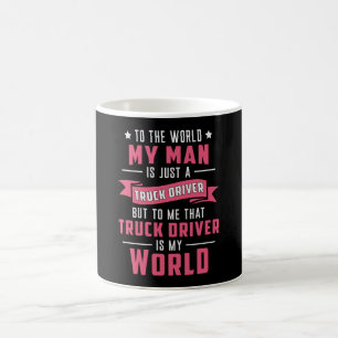 Caneca De Café Esposa De Caminhoneiros Meu Homem É Apenas Um Moto