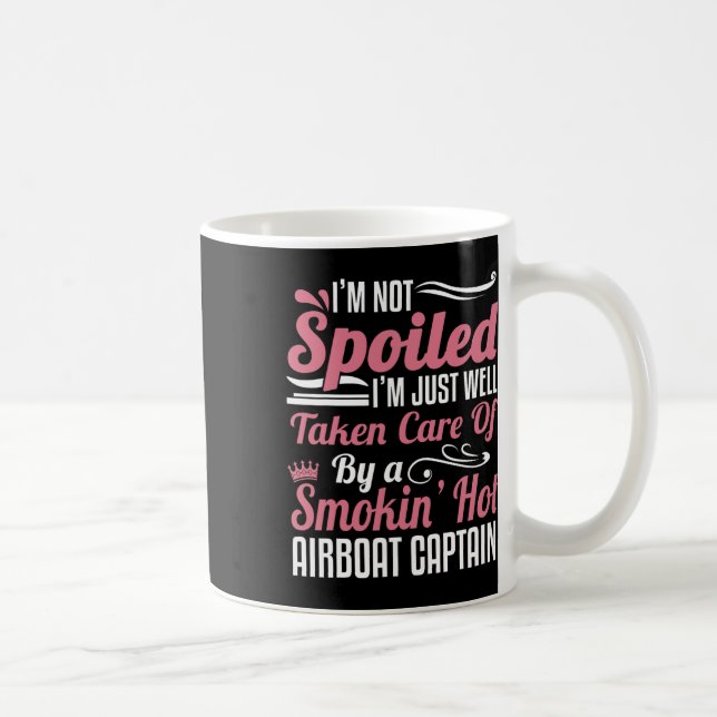 Caneca De Café Esposa De Capitão De Avião - Cuidada De (Direita)