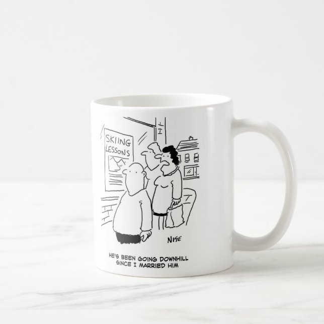 Caneca De Café Esposa diz que o marido está indo à descida (Direita)