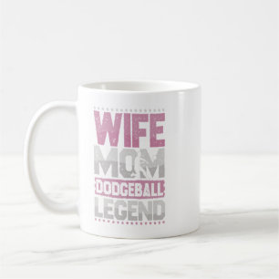 Caneca De Café Esposa Dodgeball Mãe Vocação Lenda Ball Pessoas Ba