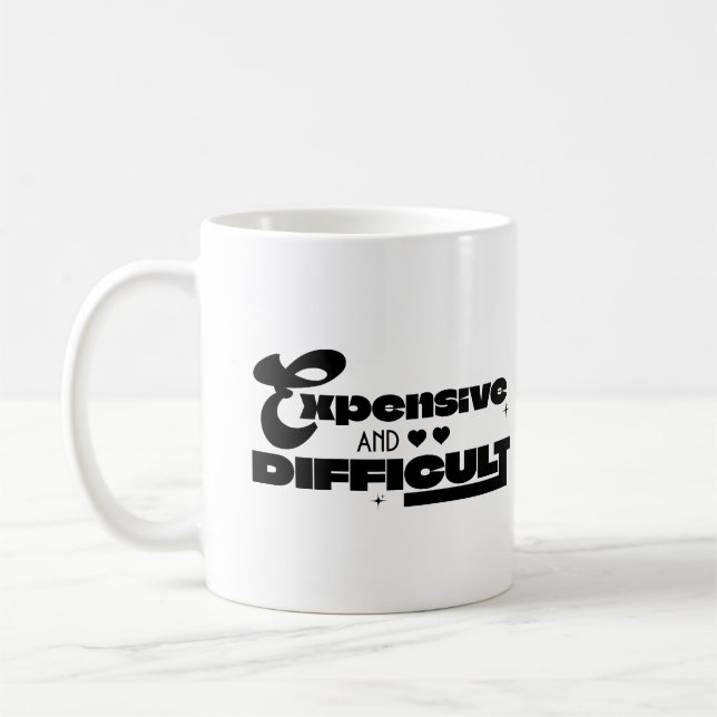 Caneca De Café Esposa engraçada com ditado sarcástico difícil e c (Esquerda)