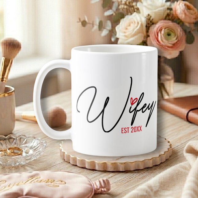 Caneca De Café Esposa Estabeleceu Personalizada (Criador carregado)