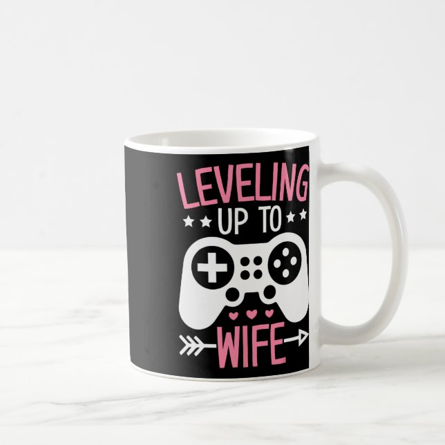 Caneca De Café Esposa Gamer Mãe Subindo de Nível Para Esposa Joga (Direita)