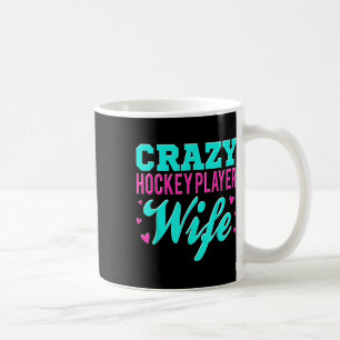 Caneca De Café Esposa Louca Jogador de Hóquei Campo Olímpico de H