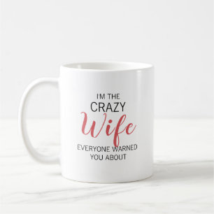 Caneca De Café Esposa Louca Nome Personalizado